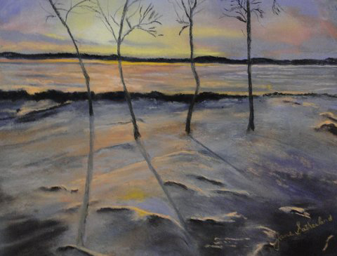 Winter Sunset, Lakes Region, New Hampshire
